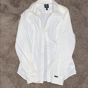 Express white button up shirt